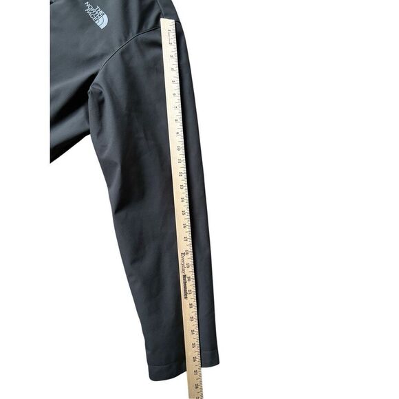 North Face Men’s Snow Jacket size M Windwall Hooded Lined Gray Red - Picture 7 of 14